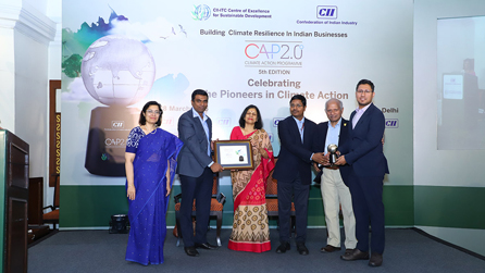 Tata Steel receiving the CII Climate Action Programme 2.0 award