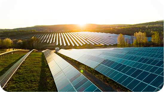 Solar farm using Tata Steel YST450 and YST550 mounted structures